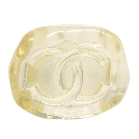 Chanel Ring Clear Acrylic #53 02P 186917 - Picture 1 of 4
